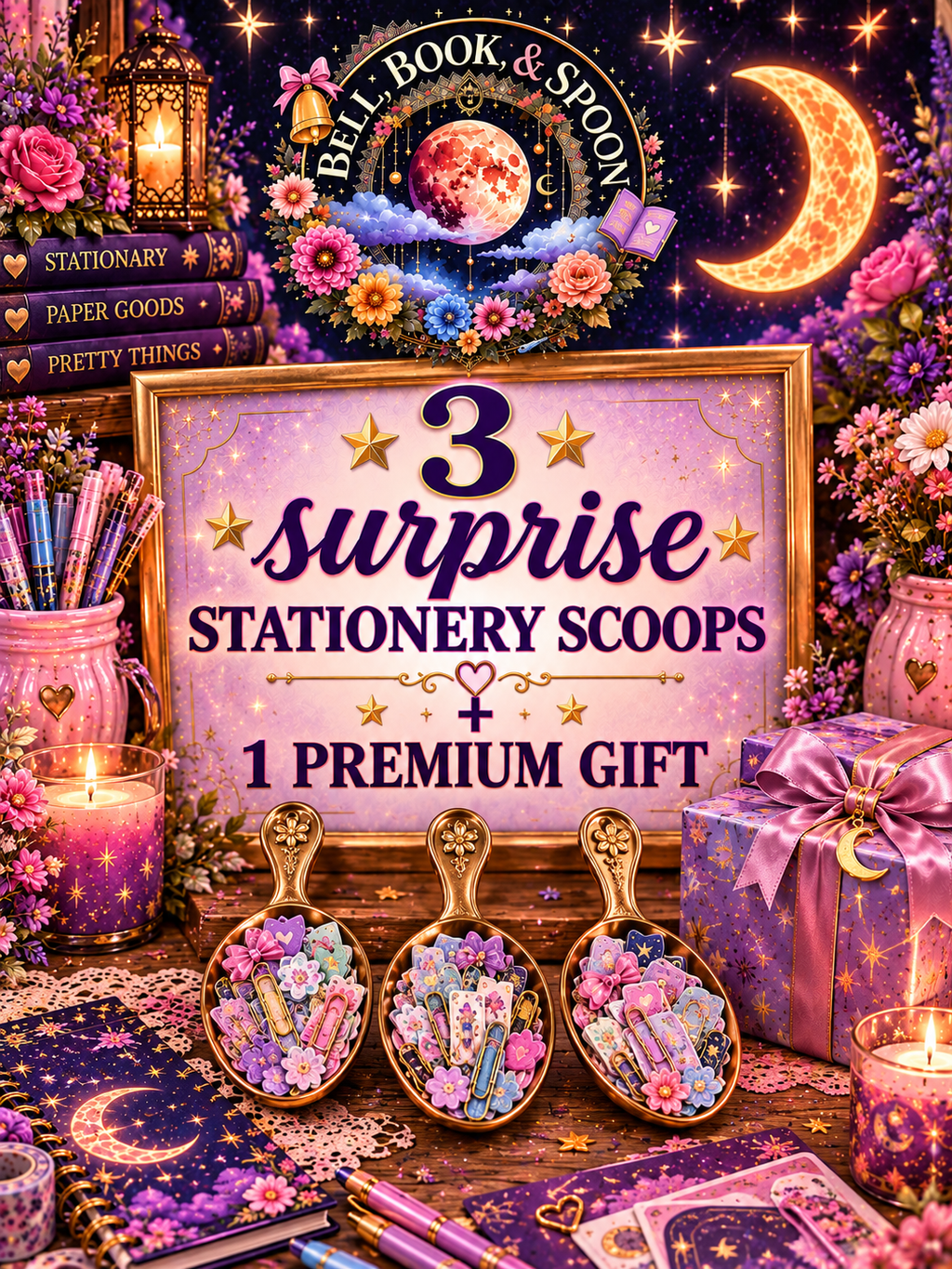 3 Surprise Stationary Scoops