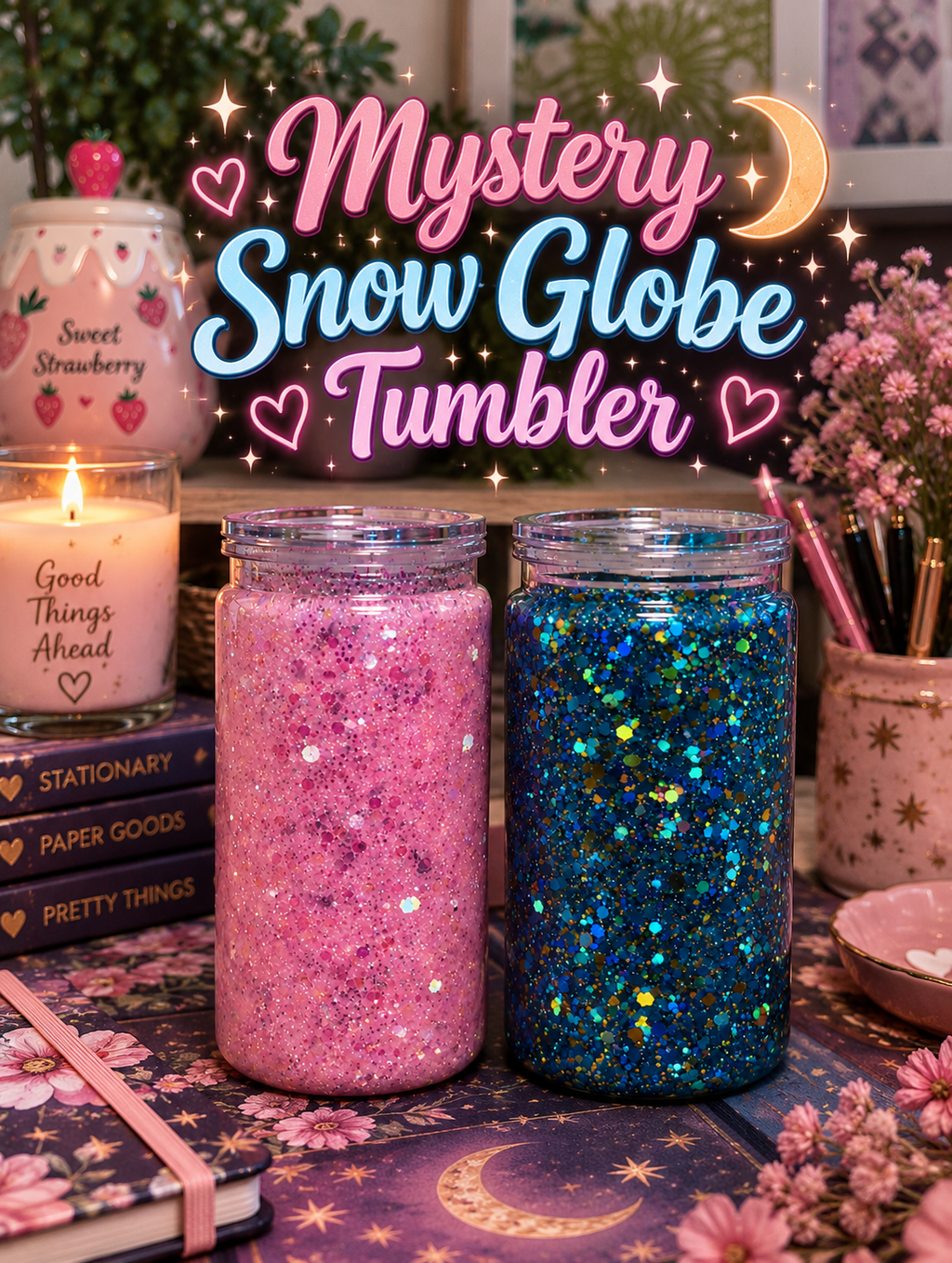 4 Surprise Stationary Scoops & Tumbler Bundle